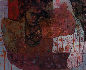 Figurative acrylic painting titled 'Untitled 17', 16x20 inches, by artist Swati Sable on Canvas