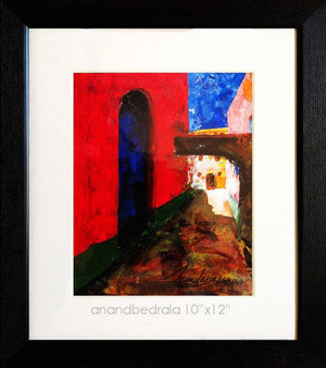 Untitled 18 (Passage Through Time) by Anndbedrala Bangalore, Original Acrylic Abstract Painting on Acid Free Paper, X-Small Vertical Wall Art