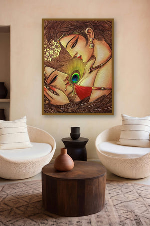 Untitled 2 (The Ecstasy of Love) by artist Gopal Naskar displayed in a Contemporary Exhibition gallery