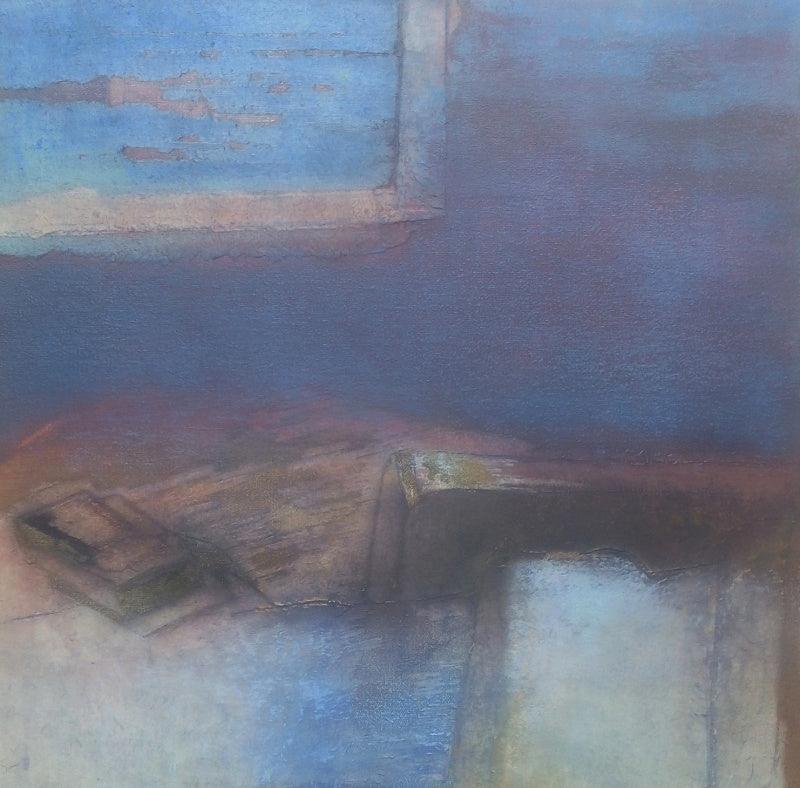 Abstract oil painting titled 'Untitled 2', 16x16 inches, by artist Vishakha Apte on Canvas