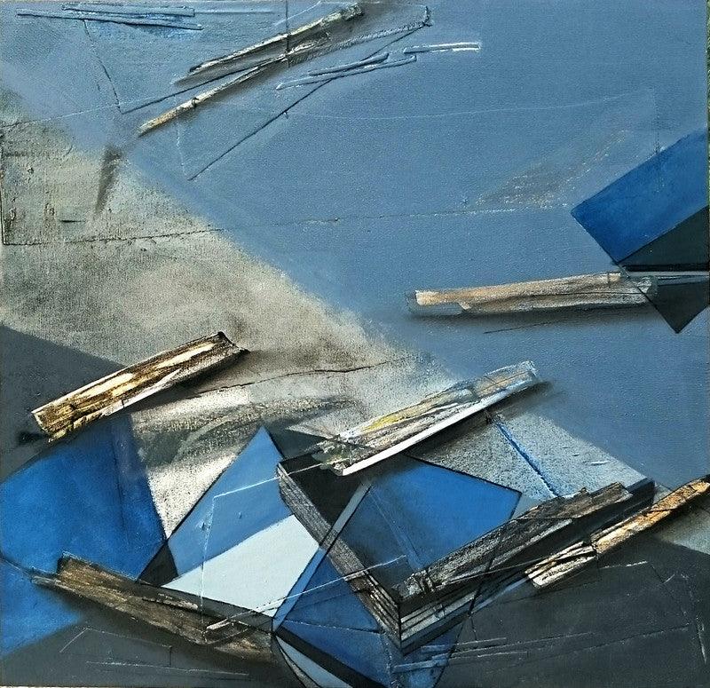 Abstract oil painting titled 'Untitled 2', 36x36 inches, by artist Shilpa Patole on Canvas