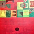 Abstract acrylic painting titled 'Untitled 2', 72x48 inches, by artist Vivek  Nimbolkar on Canvas