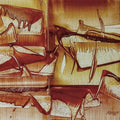 Abstract oil painting titled 'Untitled 2', 12x12 inches, by artist Ramesh Kher on Paper