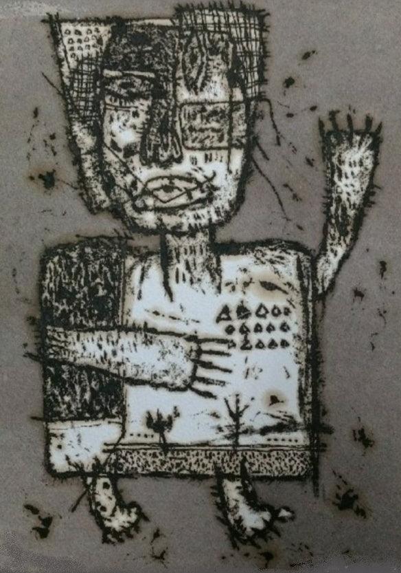 contemporary ink drawing titled 'Untitled 2', 13x10 inches, by artist Sagar Kamble on Paper