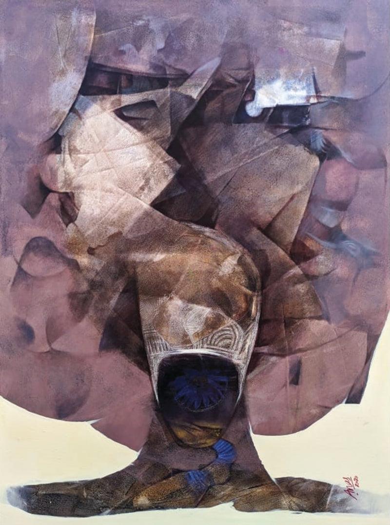 contemporary acrylic painting titled 'Untitled 2', 48x36 inches, by artist Anas Sultan on Canvas