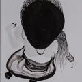 contemporary ink drawing titled 'Untitled 2', 14x11 inches, by artist Hema Mhatre on Paper