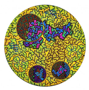 Abstract acrylic painting titled 'Untitled 2', 30x30 inches, by artist Nitin Dongare on Canvas