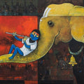 Figurative acrylic painting titled 'Untitled 2', 30x48 inches, by artist Suresh Gosavi on Canvas