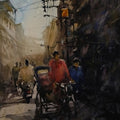Cityscape watercolor painting titled 'Untitled 2', 22x15 inches, by artist Subrata Malakar on Paper