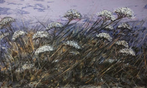 Landscape acrylic painting titled 'Untitled 2', 36x60 inches, by artist Chaitan Bhosale on Canvas