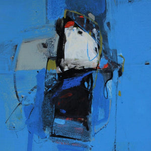 Abstract acrylic painting titled 'Untitled 2', 10x10 inches, by artist Yuvraj Devkar on Paper