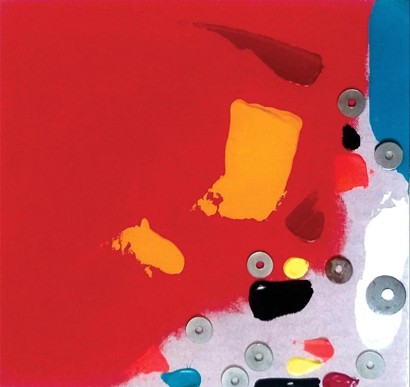 Abstract acrylic painting titled 'Untitled 2', 12x12 inches, by artist Ashvini Vidhate on Canvas