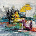 Abstract acrylic painting titled 'Untitled 2', 18x24 inches, by artist Kamran Azim on Canvas