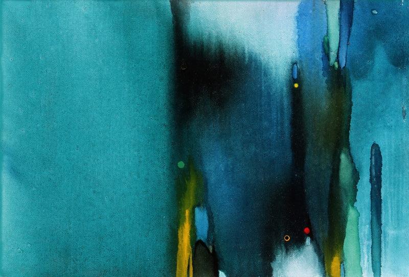 Abstract oil painting titled 'Untitled 2', 18x25 inches, by artist Safdar Shamee on Canvas