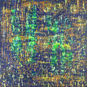 Abstract mixed media painting titled 'Untitled 2', 7x7 inches, by artist Priya Dhoot on Paper