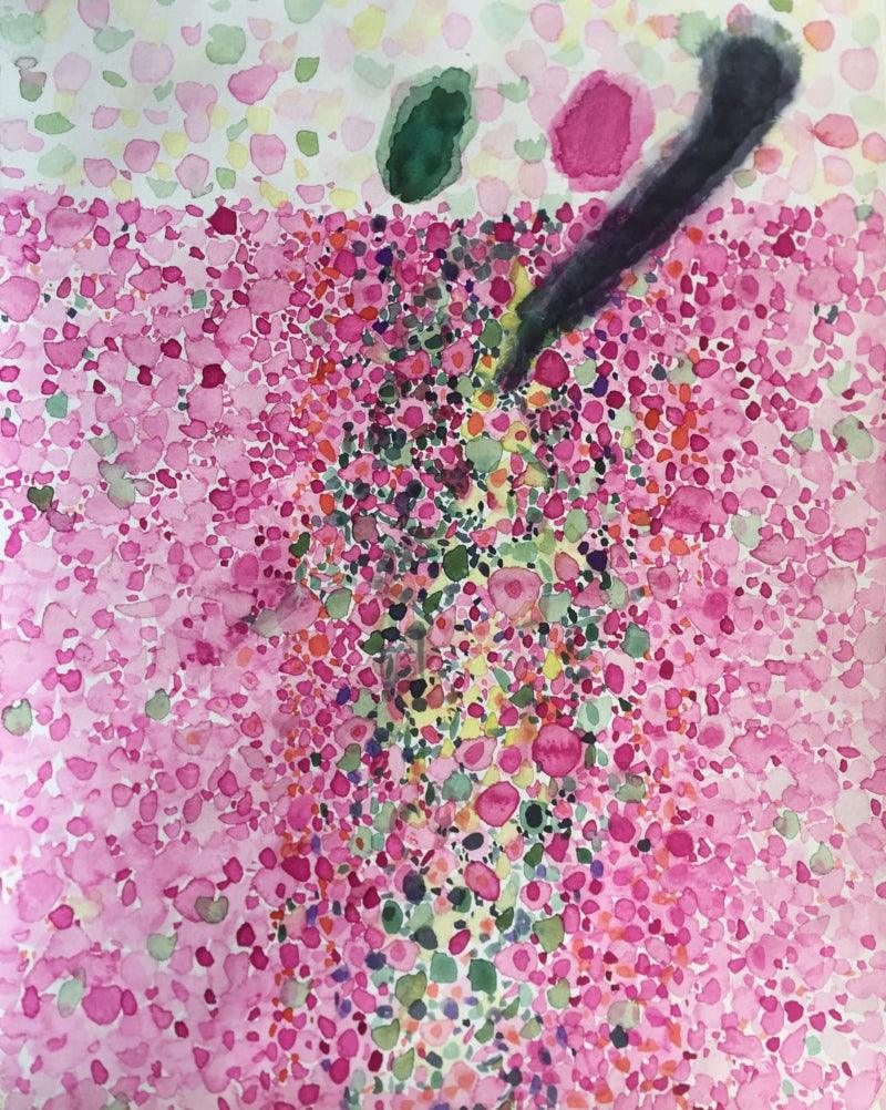 Abstract watercolor painting titled 'Untitled 2', 35x27 inches, by artist Bhanu Prakash on Paper