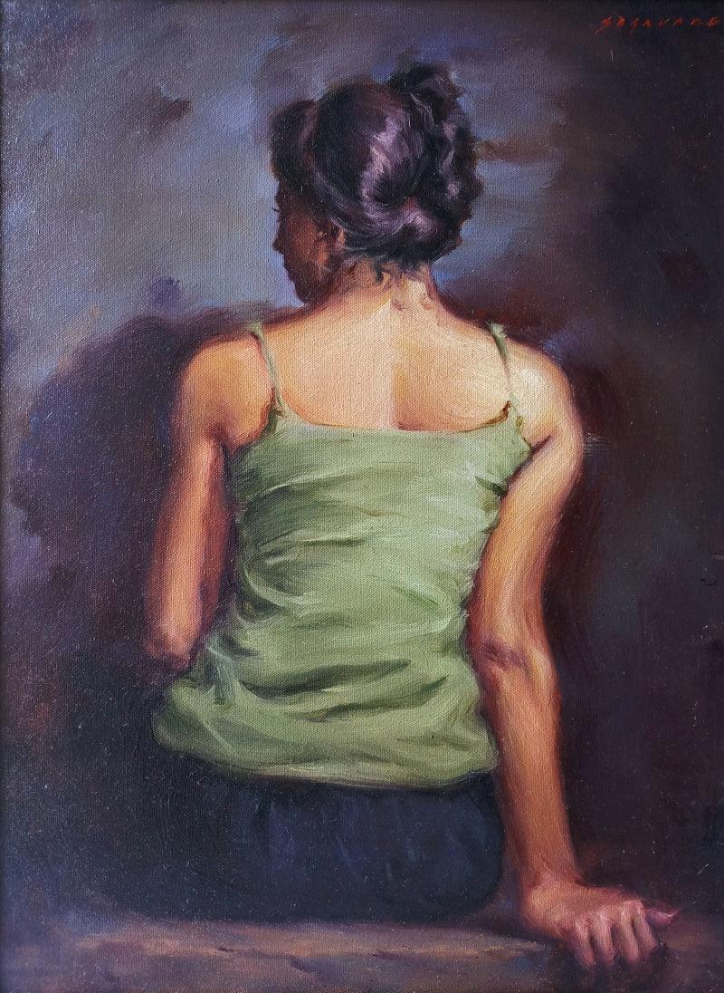 Figurative oil painting titled 'Untitled 2', 24x18 inches, by artist Siddharth Gavade on Canvas