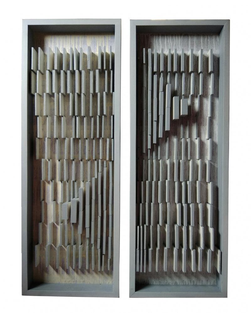 pattern sculpture titled 'Untitled 2', 36x24x2 inches, by artist Tanvi Pujari on Wood