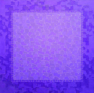 Abstract acrylic painting titled 'Untitled 2', 24x24 inches, by artist Ishwari Manolikar on Canvas