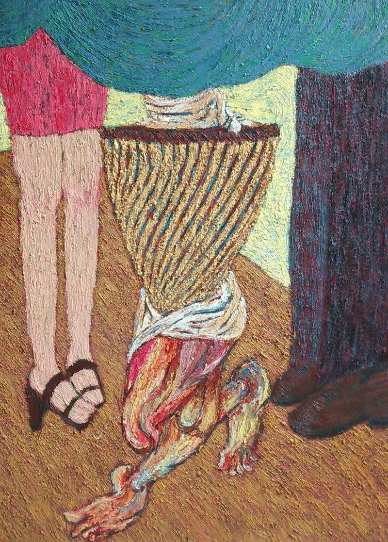 contemporary oil painting titled 'Untitled 2', 48x36 inches, by artist Suraj Nagwanshi on Canvas