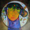 Figurative acrylic painting titled 'Untitled 2', 24x24 inches, by artist Ramesh Gujar on Canvas