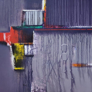 Abstract acrylic painting titled 'Untitled 2', 36x36 inches, by artist Paras Parmar on Canvas