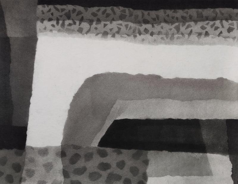 Abstract charcoal drawing titled 'Untitled 2', 11x14 inches, by artist Munish Sharma on Paper