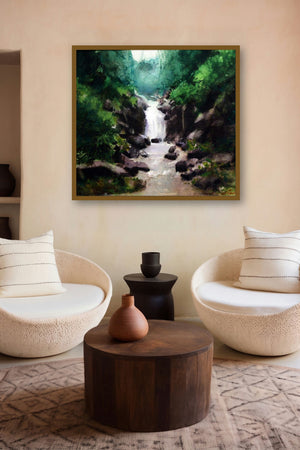 Untitled 2 (Hidden Waterfall) by artist Azharuuddin Inamdar displayed in a Contemporary Exhibition gallery