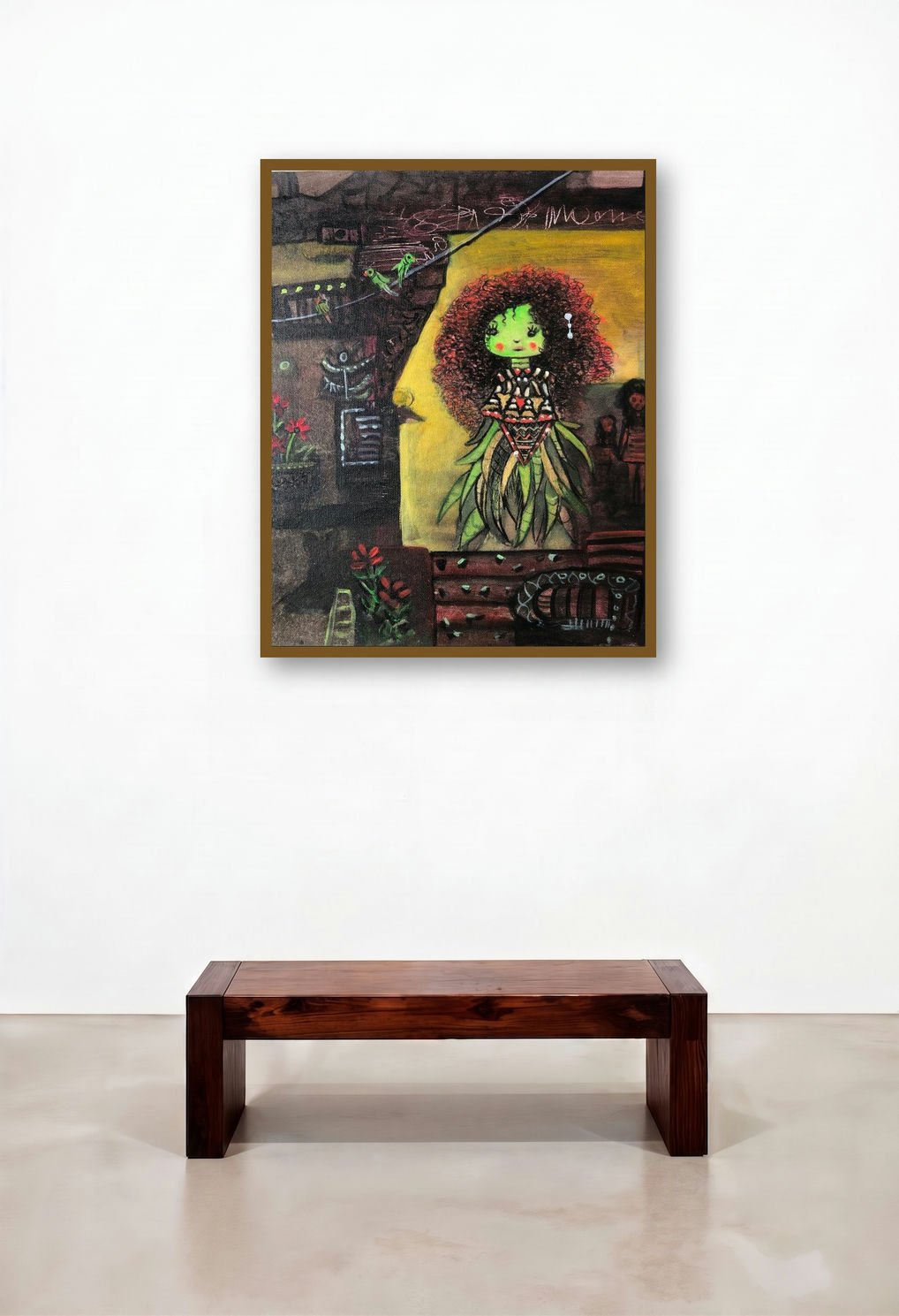 Untitled 2 (A Whimsical World) by artist Ekta Singh displayed in a Designer Hallway