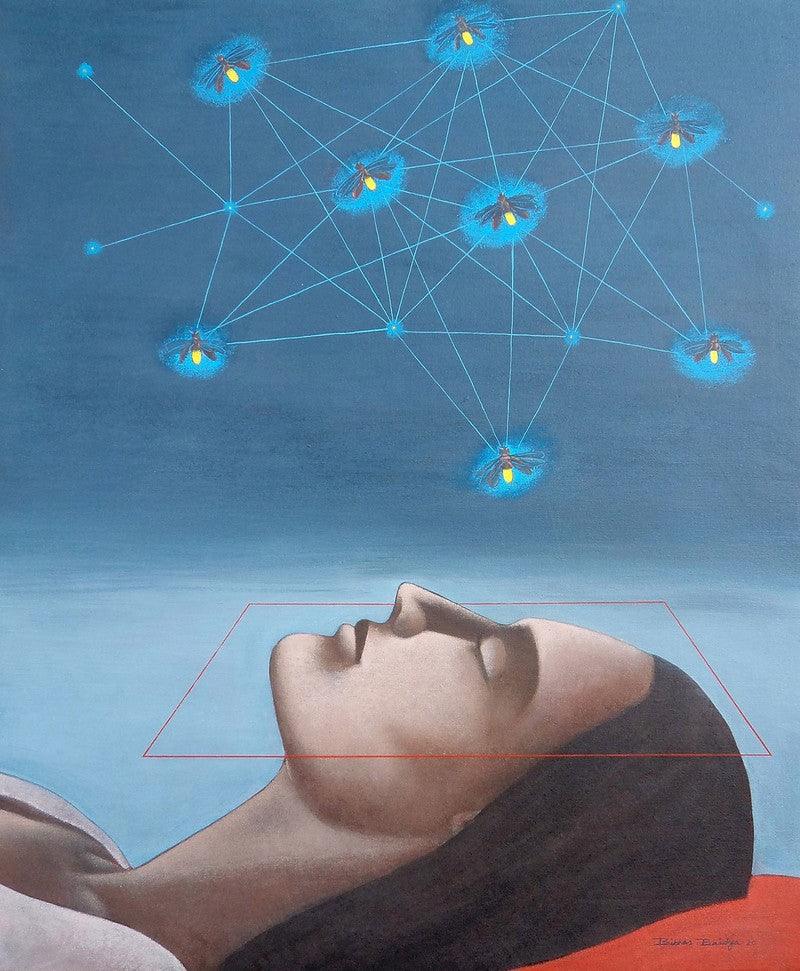 Figurative acrylic painting titled 'Untitled 2', 36x30 inches, by artist Bibhas Baidya on Canvas