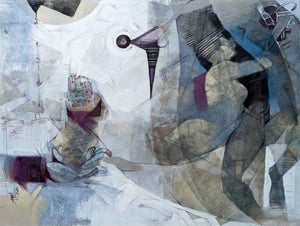 contemporary acrylic painting titled 'Untitled 2', 48x36 inches, by artist Anas Sultan on Canvas