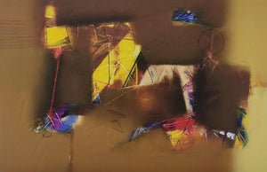 Abstract acrylic painting titled 'Untitled 2', 24x36 inches, by artist Paras Parmar on Canvas