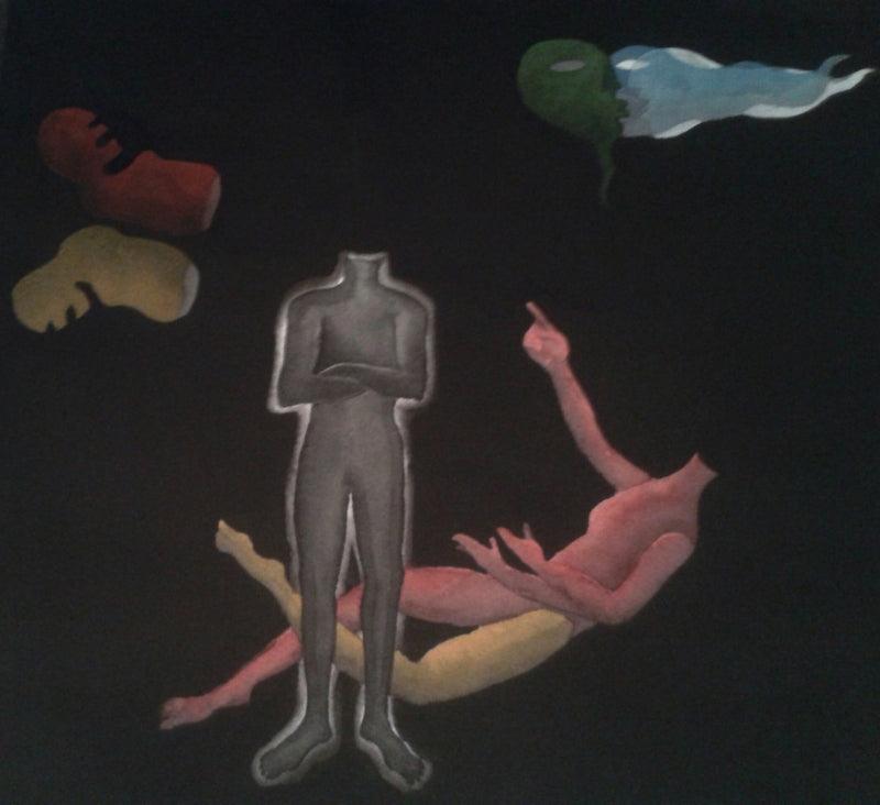 contemporary watercolor painting titled 'Untitled 2', 12x12 inches, by artist Laxman Ahire on Paper