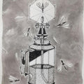 contemporary mixed media drawing titled 'Untitled 2', 12x8 inches, by artist Amol Khade on Paper