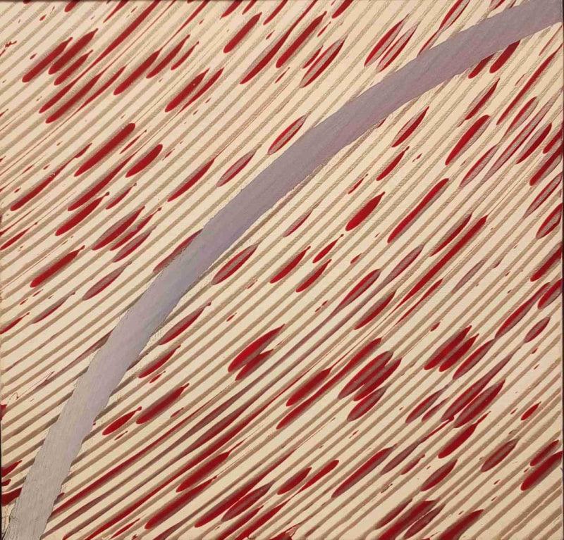 Abstract acrylic painting titled 'Untitled 2', 8x8 inches, by artist Ghanshyam Gupta on Canvas