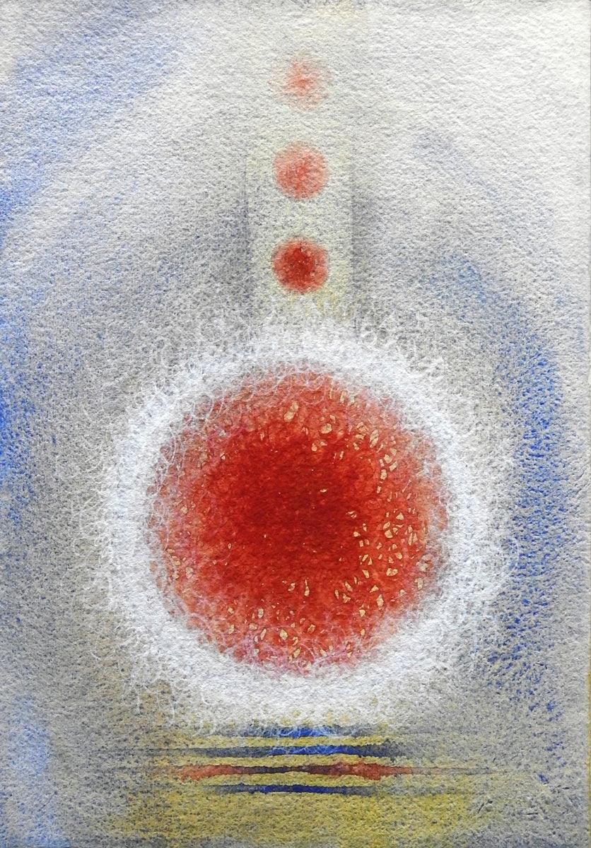 Abstract watercolor painting titled 'Untitled 2', 15x11 inches, by artist Anamika Kuchan on Paper