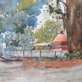 Landscape watercolor painting titled 'Untitled 2', 14x20 inches, by artist Pratap Kore on Paper
