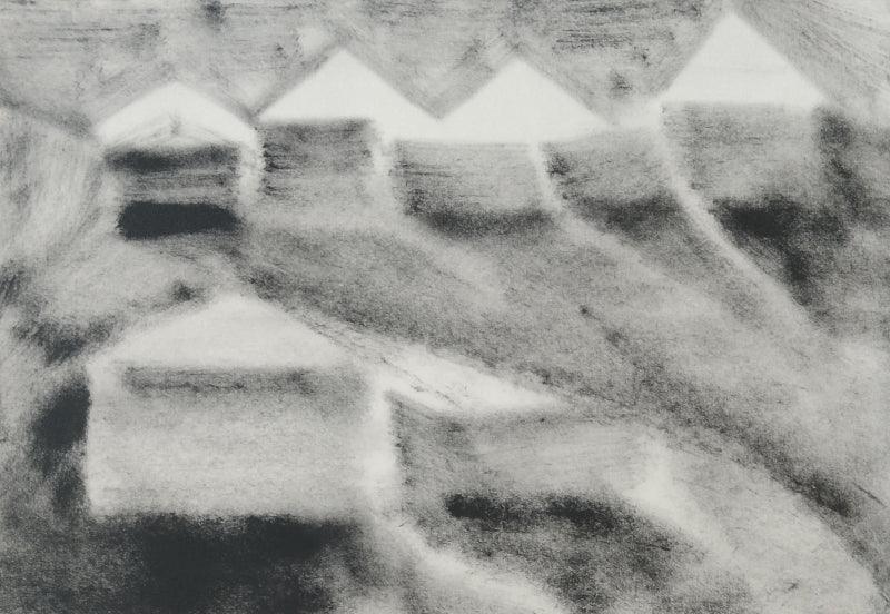 Abstract acrylic painting titled 'Untitled 20', 6x8 inches, by artist Hemant Dhane on Paper