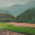 Landscape acrylic painting titled 'Untitled 20', 36x42 inches, by artist Mangesh Shinde on Canvas