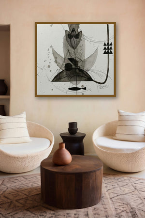 Untitled 203 (Celestial Dance) by artist Narendra Jatav displayed in a Designer gallery