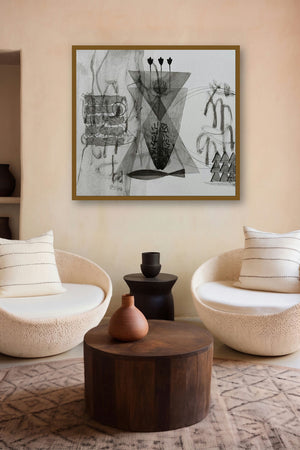 Untitled 204 (Cosmic Dance) by artist Narendra Jatav displayed in a Boutique gallery