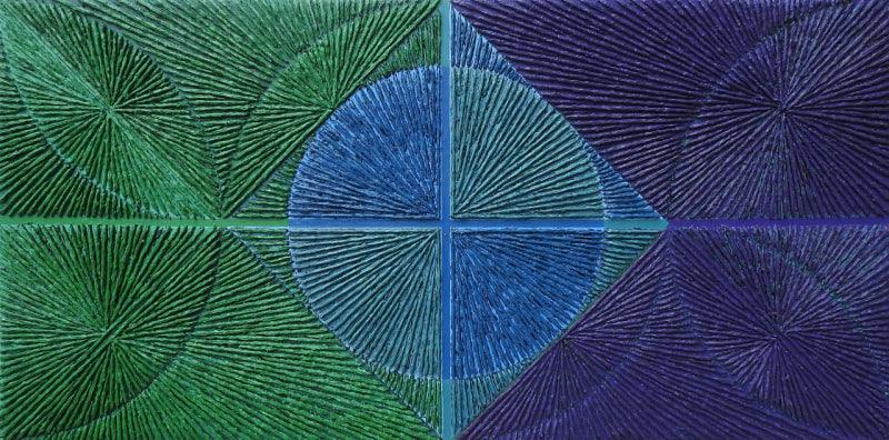 Abstract oil painting titled 'Untitled 206', 30x60 inches, by artist Sandesh Khule on Canvas