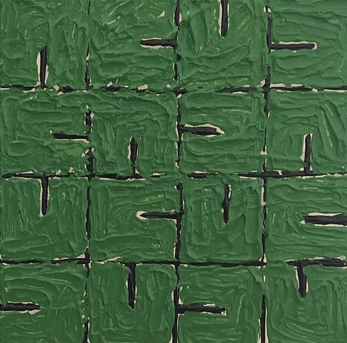 Abstract acrylic painting titled 'Untitled 21', 12x12 inches, by artist Sunny Malwatkar on Canvas