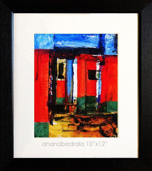 Untitled 21 (Threshold) by Anndbedrala Bangalore, Original Acrylic Abstract Painting on Acid Free Paper, X-Small Vertical Wall Art