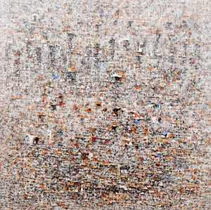 Abstract acrylic painting titled 'Untitled 213', 48x48 inches, by artist Anand Dabli on Canvas