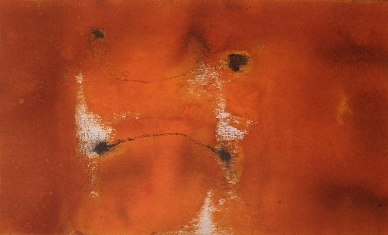 Abstract mixed media painting titled 'Untitled 22', 7x12 inches, by artist Hemant Dhane on Paper