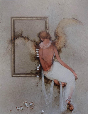 Figurative acrylic painting titled 'Untitled 22', 48x36 inches, by artist Mintu Mallick on Canvas