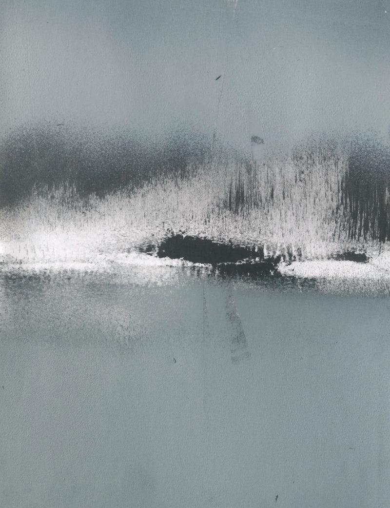 Abstract acrylic painting titled 'Untitled 24', 6x8 inches, by artist Hemant Dhane on Paper