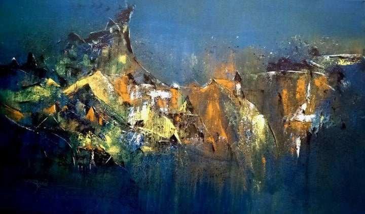 Untitled 24 X 48 In Painting by Dnyaneshwar Dhavale | ArtZolo.com