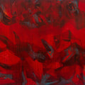 Abstract acrylic painting titled 'Untitled 25', 36x48 inches, by artist Chandan Bhowmick on Canvas